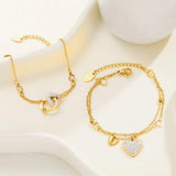 316L Stainless Steel Heart-Shaped Bracelet High Jewelry Party Gift