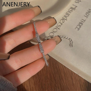 316L Stainless Steel Bowknot Bracelet for Women Zircon Tennis Bracelet
