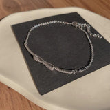 316L Stainless Steel Bowknot Bracelet for Women Zircon Tennis Bracelet