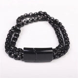 Personality Stainless Steel Bracelet for Men with Magnetic Buckle