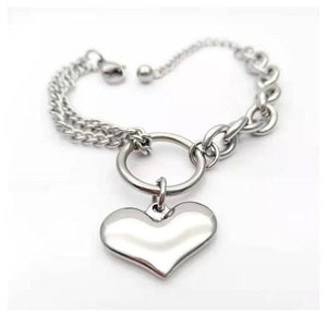 Heart-shaped Titanium Steel Bracelet