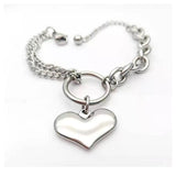 Heart-shaped Titanium Steel Bracelet