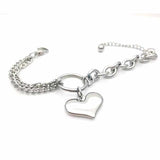 Heart-shaped Titanium Steel Bracelet