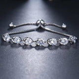 Round Shape Zircon Bracelet Adjustable Chain Cubic Zirconia Bracelets