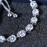 Round Shape Zircon Bracelet Adjustable Chain Cubic Zirconia Bracelets