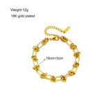 316L Stainless Steel Silver Chain Bracelet For Women