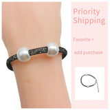 Beaded Crystal Bracelets Couples Matching Charm Pearl Bracelet