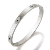 Crystal Cuff Bangle Stainless Steel Bracelet