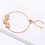 Adjustable Bracelet Bangle Butterfly Design Rhinestone Jewelry