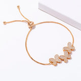 Adjustable Bracelet Bangle Butterfly Design Rhinestone Jewelry