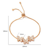 Adjustable Bracelet Bangle Butterfly Design Rhinestone Jewelry