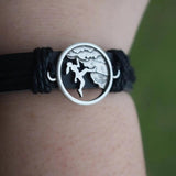 Climbing Woman Bracelet Mountain Jewelry