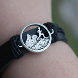 Climbing Woman Bracelet Mountain Jewelry