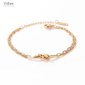 Double Knotted Charm Beach Bracelet Women Girls VB17092