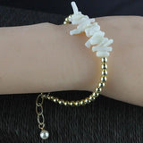Bohemian Natural Coral and Pearl Bracelet