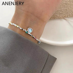 316L Stainless Steel Bracelet Women Heart Pendant Ball Bracelet Party Gift