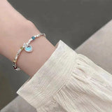 316L Stainless Steel Bracelet Women Heart Pendant Ball Bracelet Party Gift
