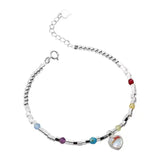 316L Stainless Steel Bracelet Women Heart Pendant Ball Bracelet Party Gift