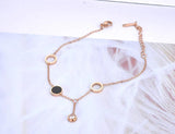 Bohemia Stainless Steel Chain Bracelet CZ Crystal Charm Jewelry