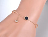 Bohemia Stainless Steel Chain Bracelet CZ Crystal Charm Jewelry