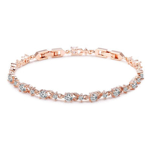 Zircon Chains Bracelet for Party Gift Geometric Jewelry