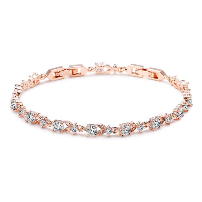 Zircon Chains Bracelet for Party Gift Geometric Jewelry