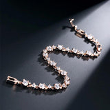Zircon Chains Bracelet for Party Gift Geometric Jewelry