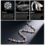 Zircon Chains Bracelet for Party Gift Geometric Jewelry