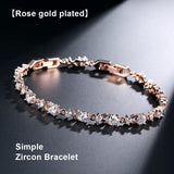 Zircon Chains Bracelet for Party Gift Geometric Jewelry
