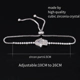 Hand of God Clear Cubic Zirconia Evil Eye Bracelet