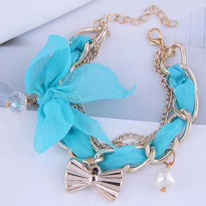 Simulated Pearl Butterfly Bracelet for Women