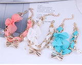Simulated Pearl Butterfly Bracelet for Women