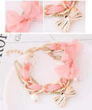Simulated Pearl Butterfly Bracelet for Women
