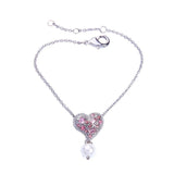 Red Velvet Rope Heart Bracelet for Women