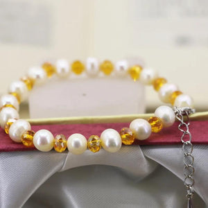 Natural Pearl Beads Strand Bracelet for Women Jewelry