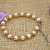Natural Pearl Beads Strand Bracelet for Women Jewelry