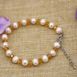 Natural Pearl Beads Strand Bracelet for Women Jewelry