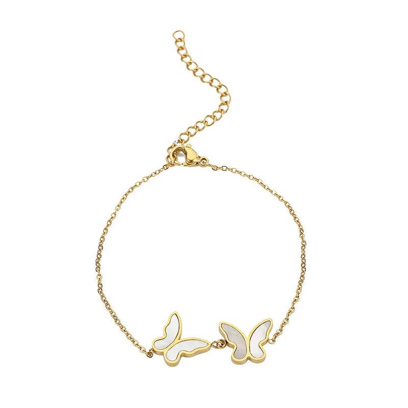 High Titanium Steel Butterfly Bracelet Gift for Women