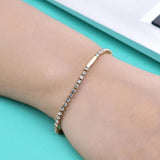 316L Stainless Steel Zircon Bracelet High Jewelry SAB765