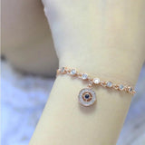 Zircon Charm Bracelet with Silver for Women