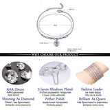 Zircon Charm Bracelet with Silver for Women