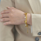 Vintage Pearl Butterfly Charms Bracelet For Women Jewelry