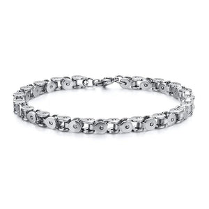 Punk Rock Stainless Steel Bike Chain Bracelet for Men