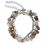 Irregular Natural Stone Bracelets Titanium Steel Chain Bracelet