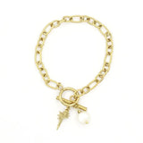 Women's Oval Pearls Beaded Bracelet Set