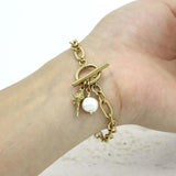Women's Oval Pearls Beaded Bracelet Set
