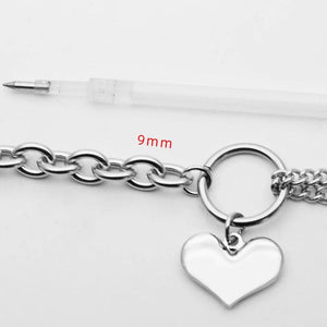Charming Heart Circle Bracelets for Women Girls