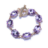 Purple Crystal Bracelet Women Indian Wedding Jewelry