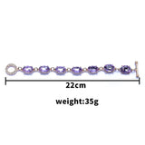 Purple Crystal Bracelet Women Indian Wedding Jewelry