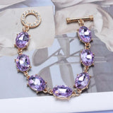 Purple Crystal Bracelet Women Indian Wedding Jewelry
